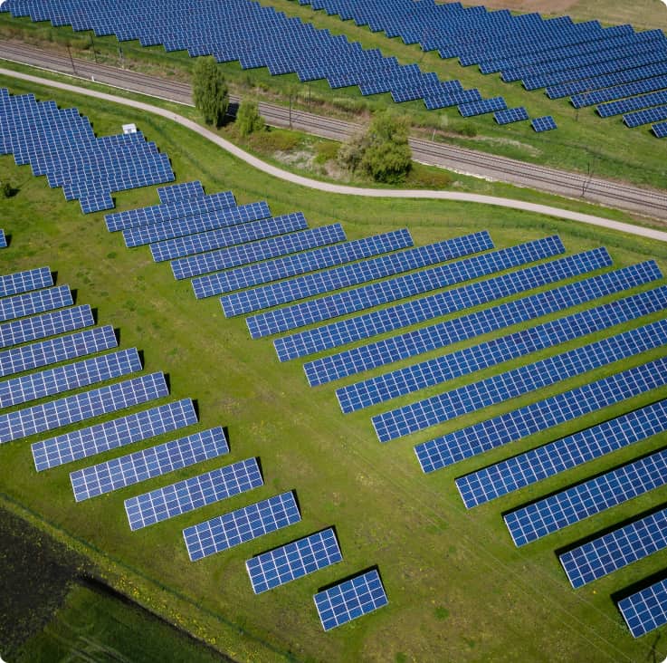Solar panels that provide energy for companies
